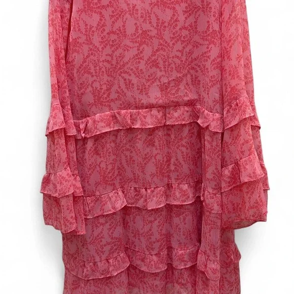 Karlie Pink Ruffle Tiered Dress Size Medium‎ - Picture 8 of 12